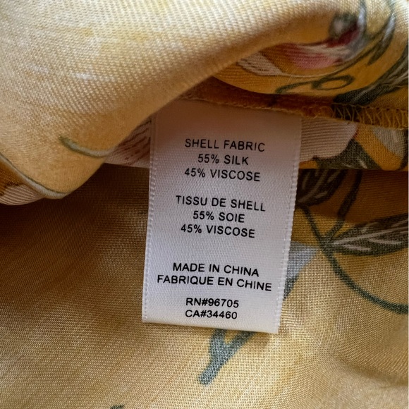 Rebecca Taylor Lita flair v neck silk tank sleeveless top in Marigold size M - Picture 6 of 8